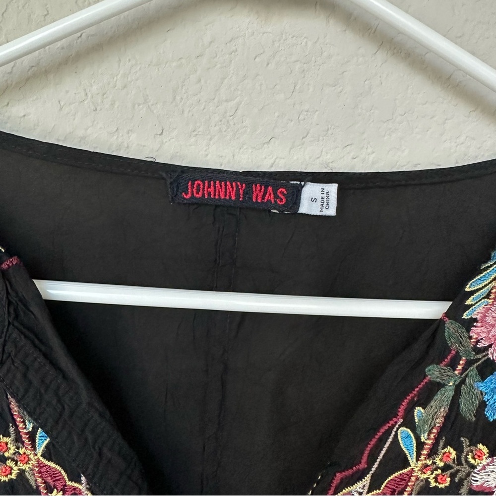 Johnny Was Oversized Multicolor Floral Embroidered Blouse S - Picture 10 of 11